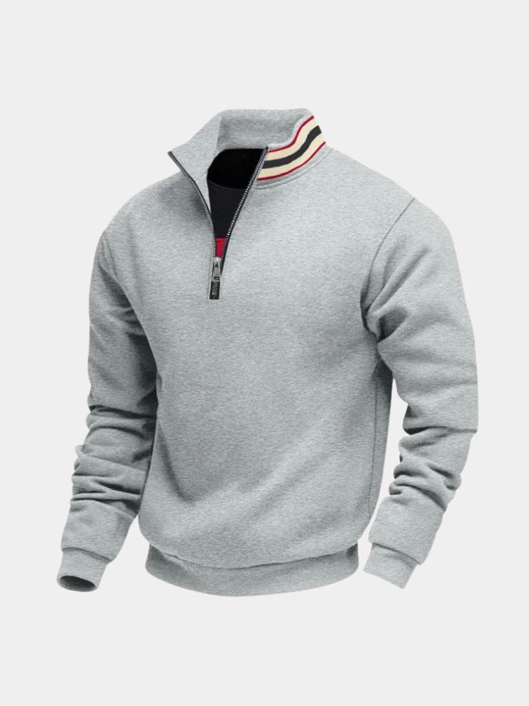 Striped Collar Pullover