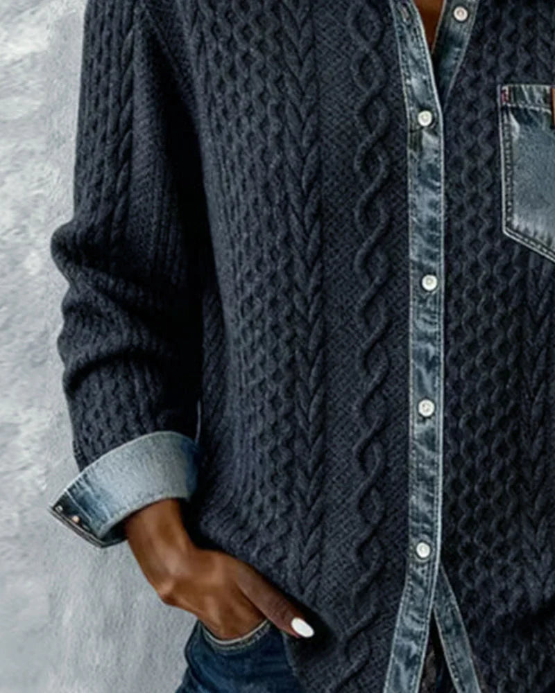 Denim Patchwork Shirt