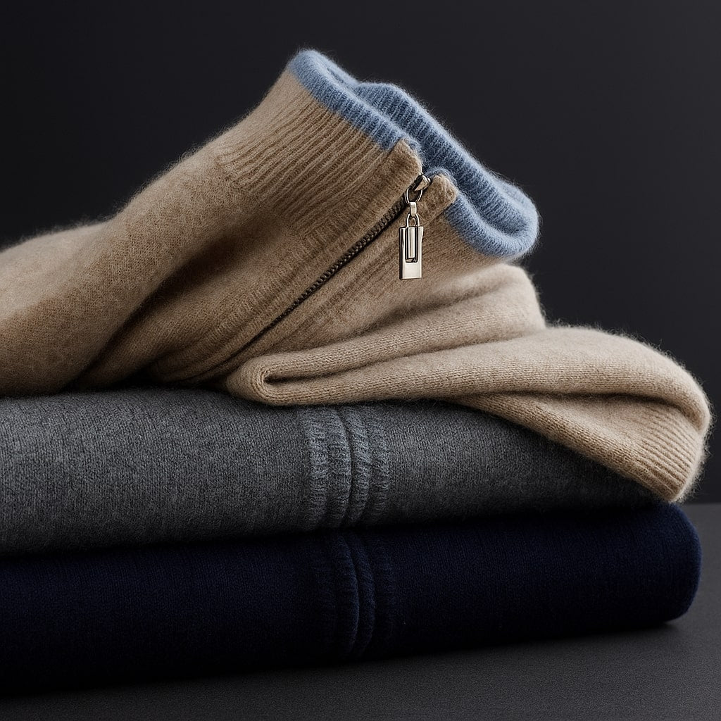 LEGANT WOOL ZIP CARDIGAN