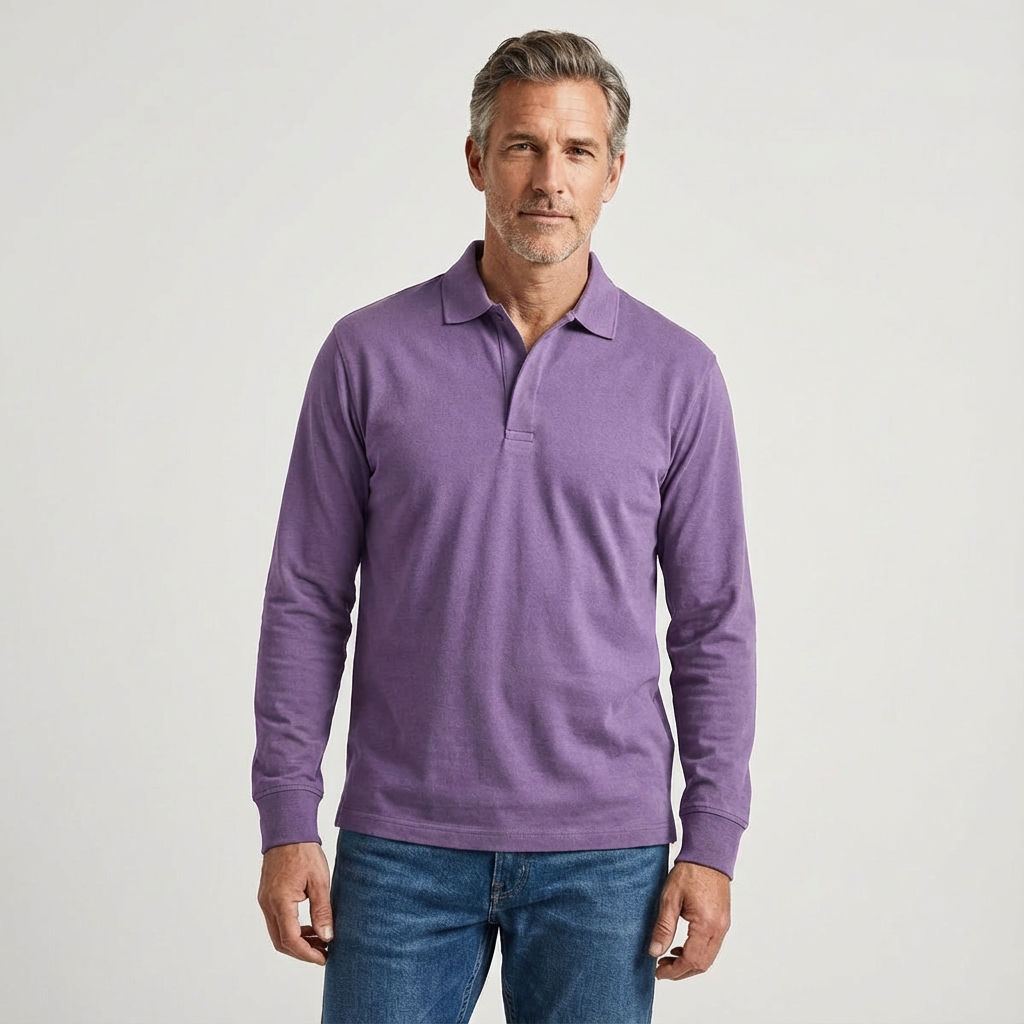 Long-Sleeved Polo Shirt