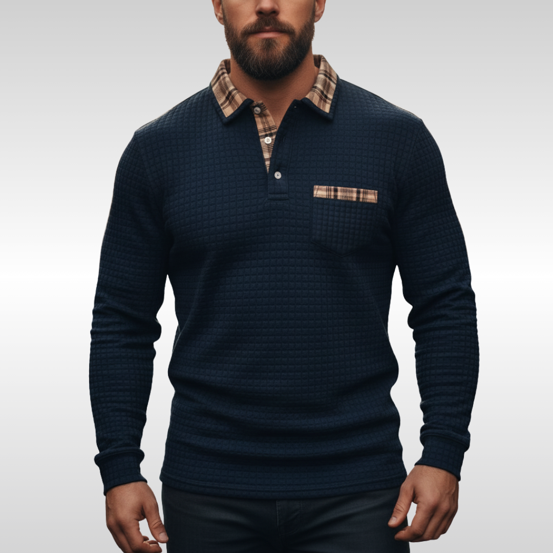 EVERYDAY WEAR WAFFLE POLO SHIRT
