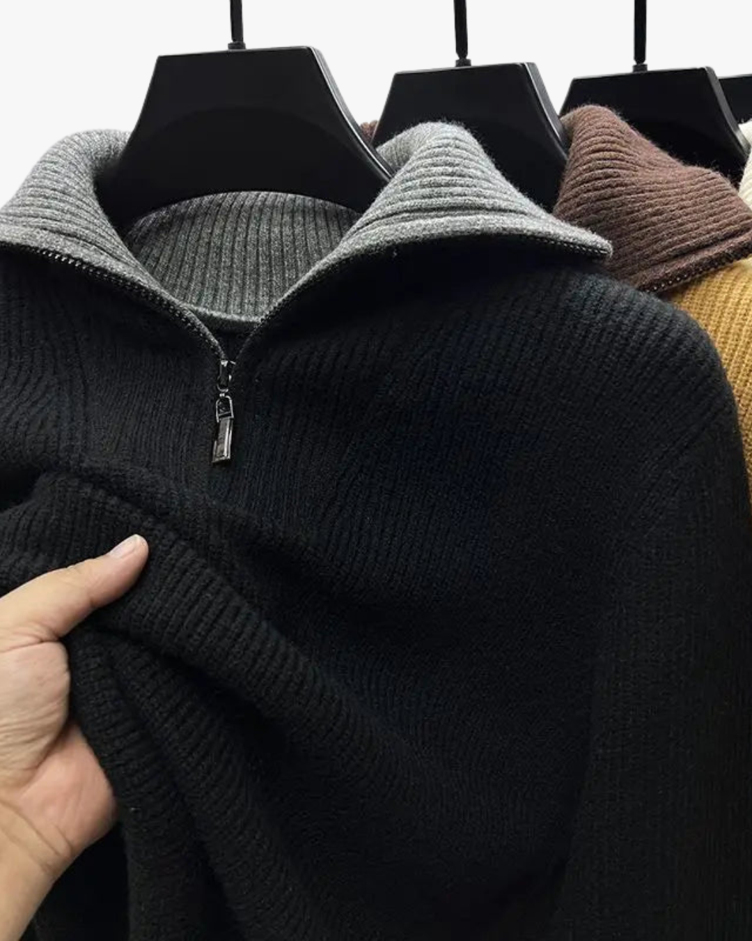 Tate Wool Half-zip Sweater
