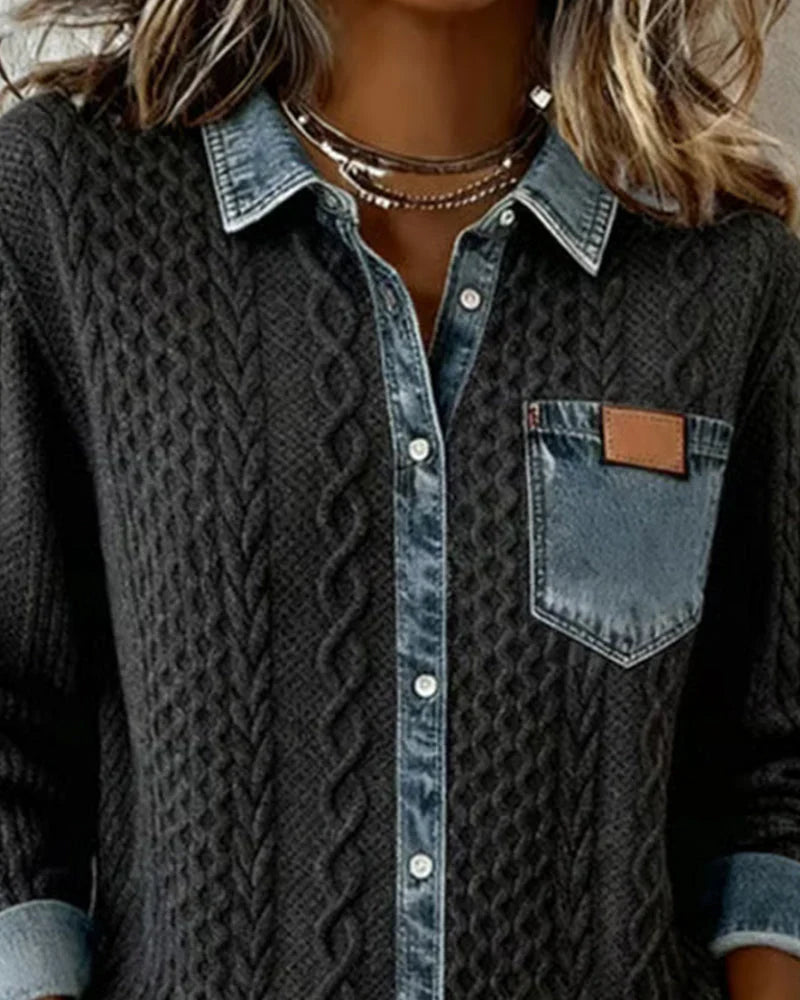 Denim Patchwork Shirt