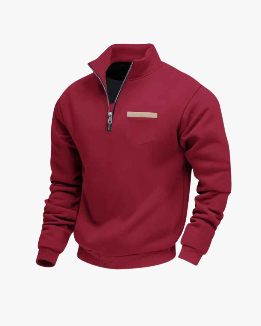 Maurice Pocket Quarter-Zip Sweater