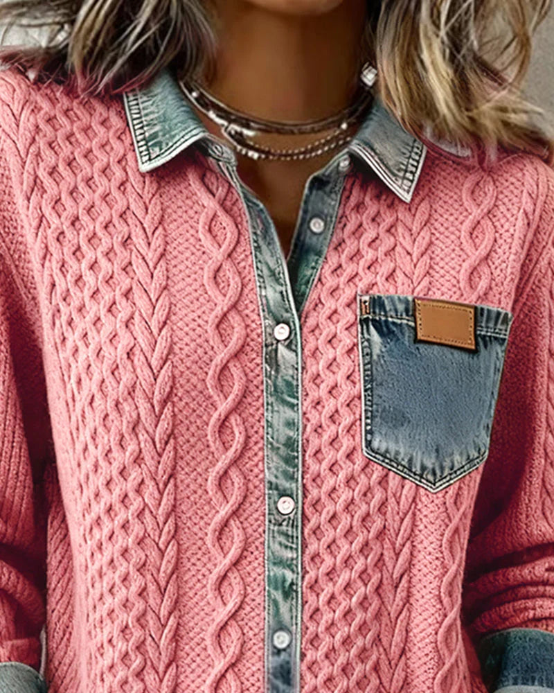Denim Patchwork Shirt