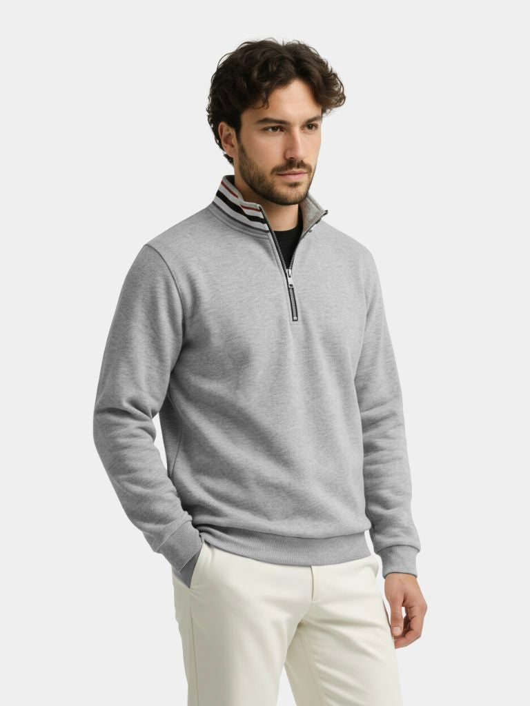 Striped Collar Pullover
