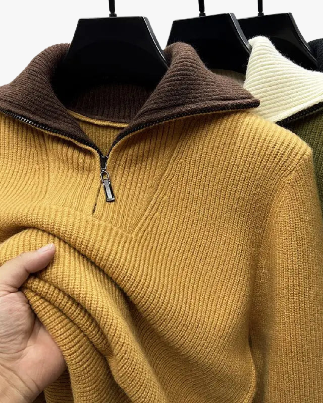 Tate Wool Half-zip Sweater
