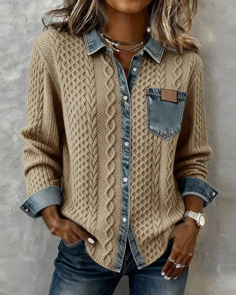 Denim Patchwork Shirt