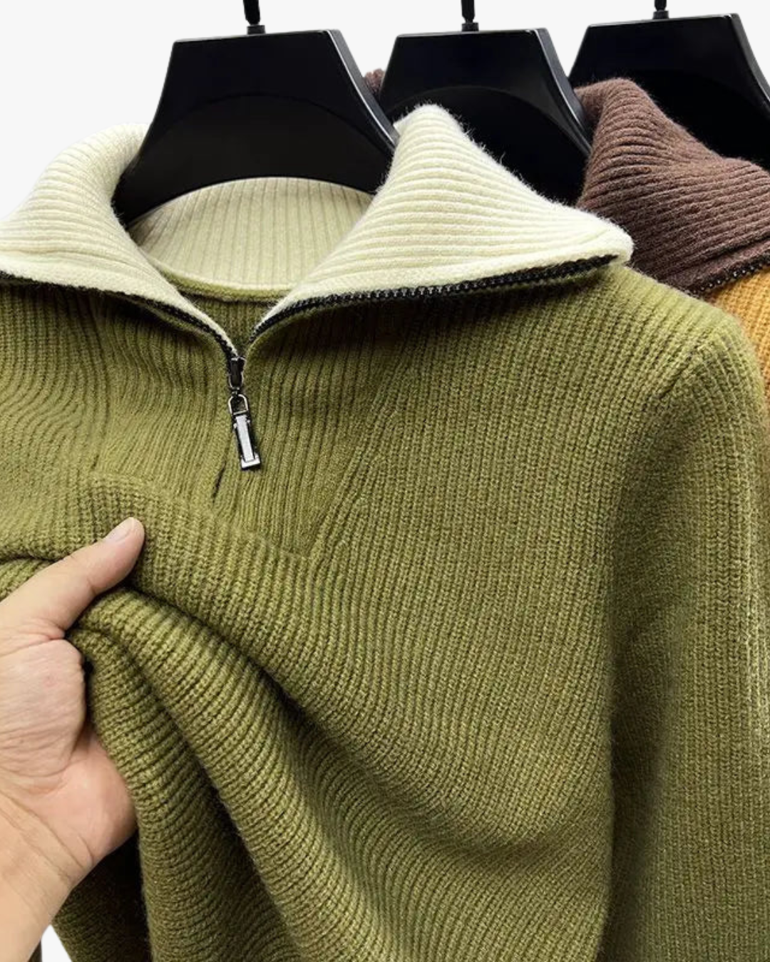 Tate Wool Half-zip Sweater