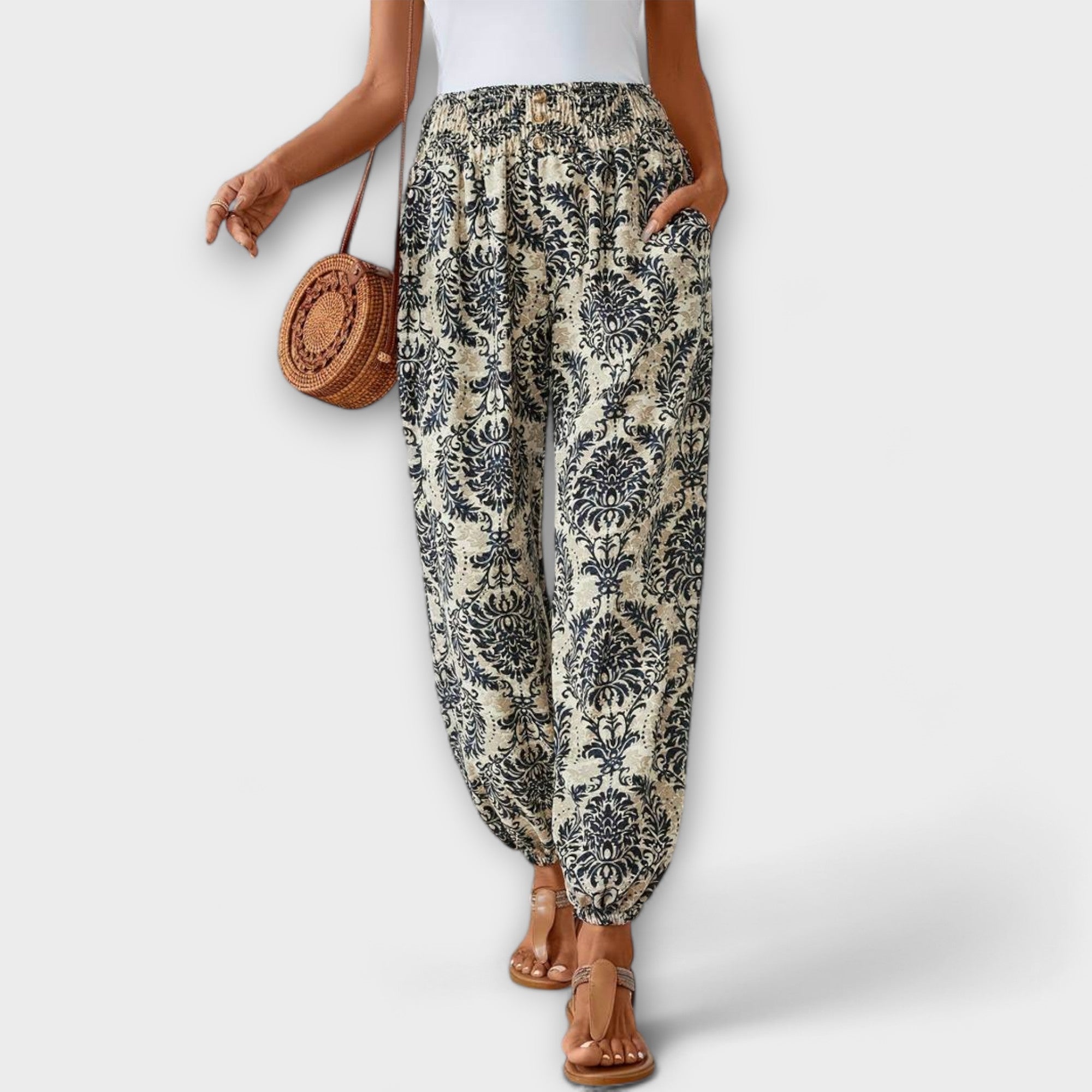 Pantalones con Estampado Étnico