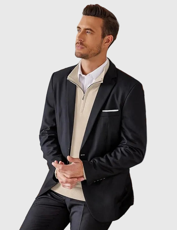 Refined Quarter Zip Sweater