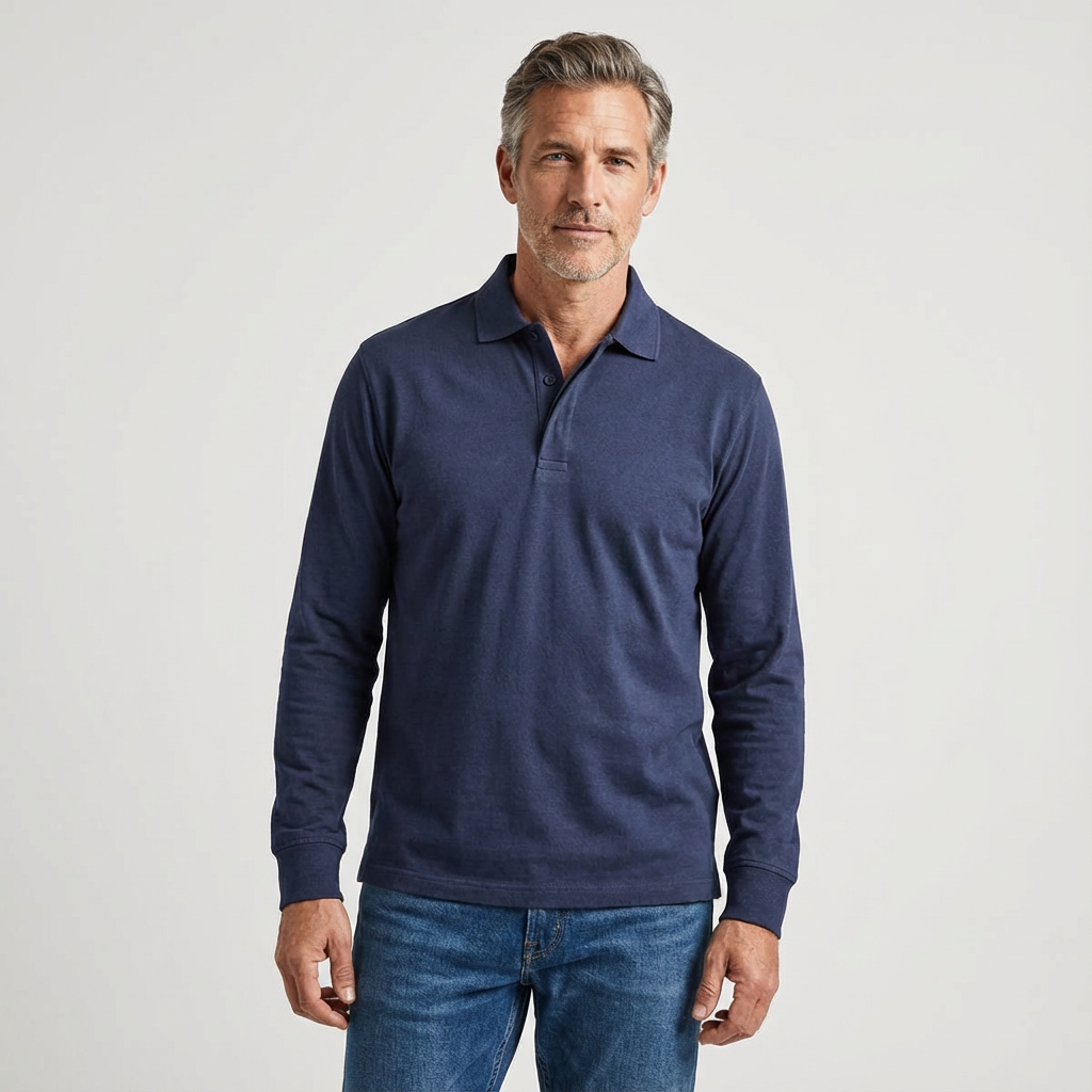 Long-Sleeved Polo Shirt