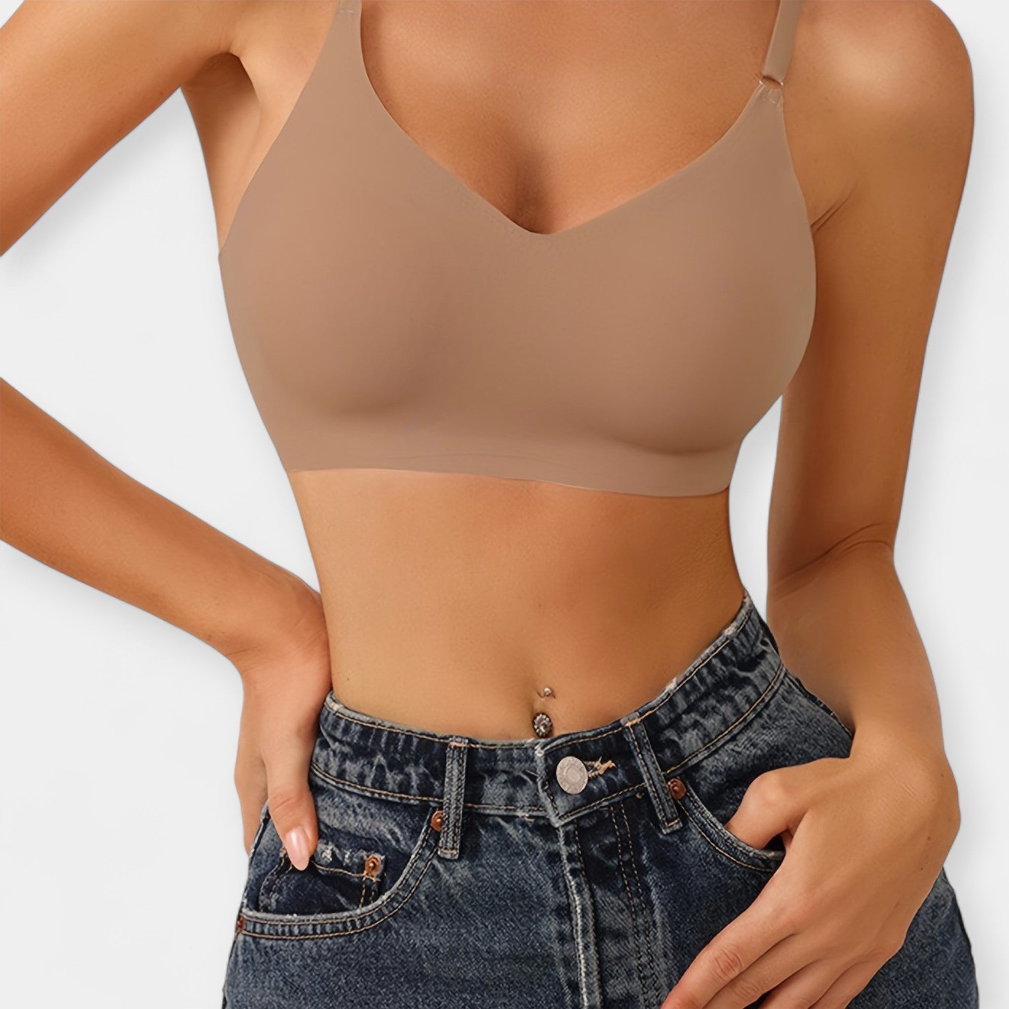 Wireless push-up bra
