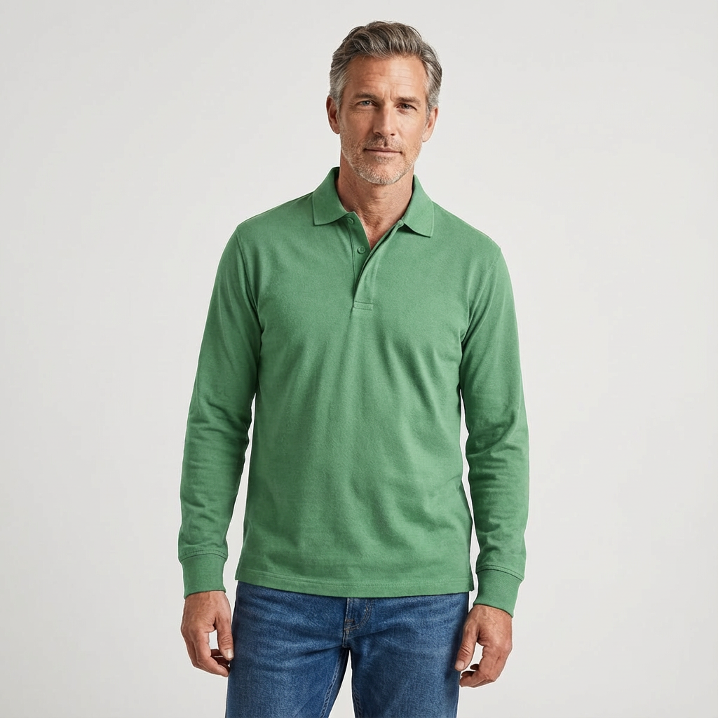 Long-Sleeved Polo Shirt