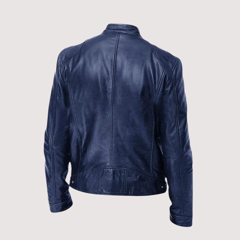 Men's Leather Zip Up Jacket