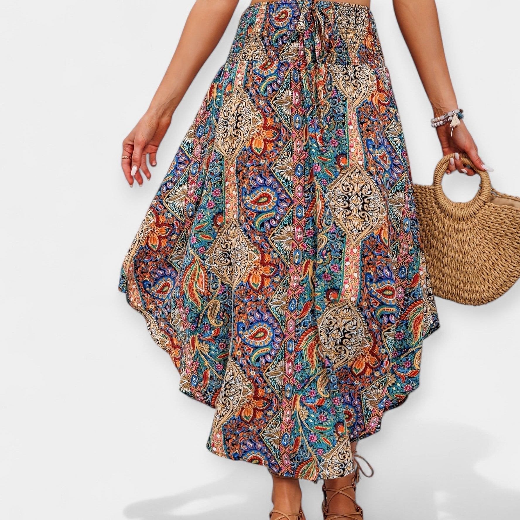 A-Line Floral Skirt