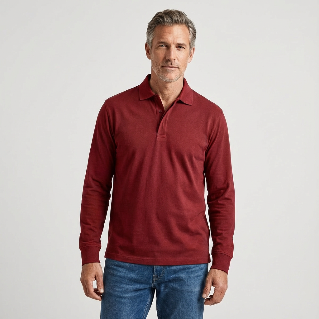 Long-Sleeved Polo Shirt