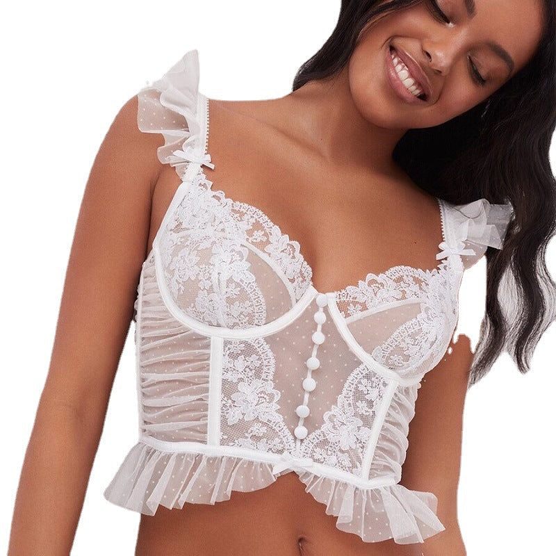 Francesca Lingerie Set – Lace corset with matching bra and panties