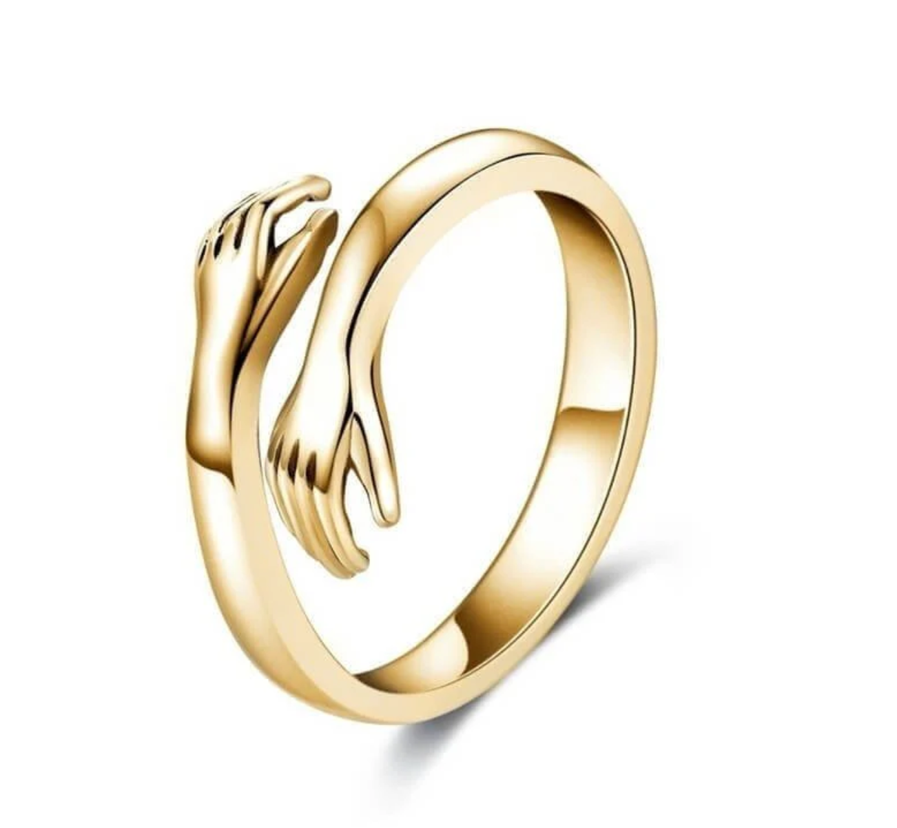 Silver & Golden Hug Ring for Women