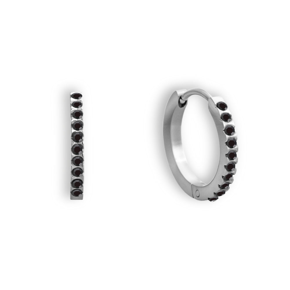 Hoop Earring with Zirconias