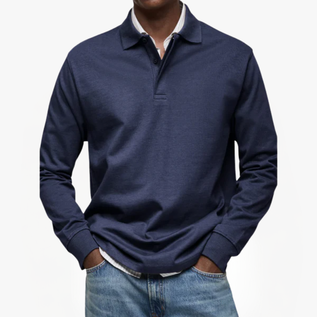 Long-Sleeved Polo Shirt
