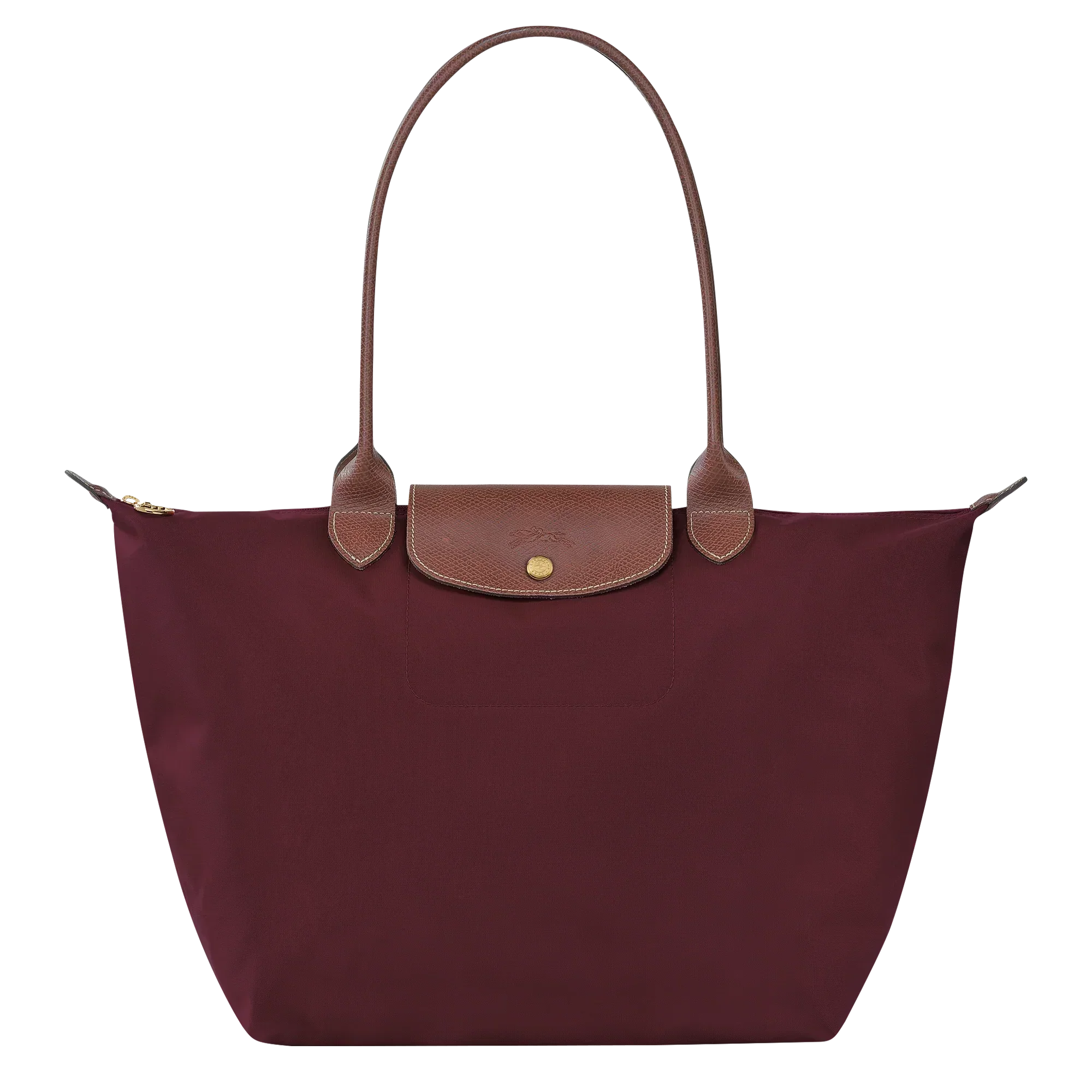 | Large Le Pliage Bag, Burgundy