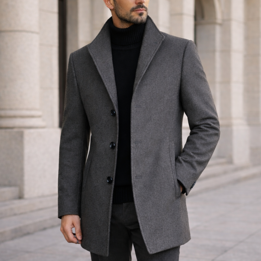Lapel Collar Long Coat