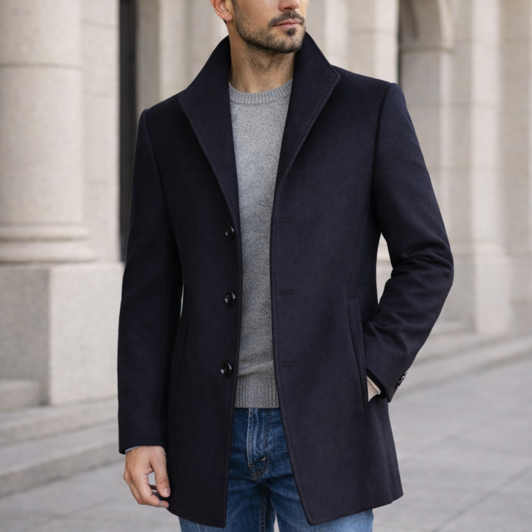 Lapel Collar Long Coat