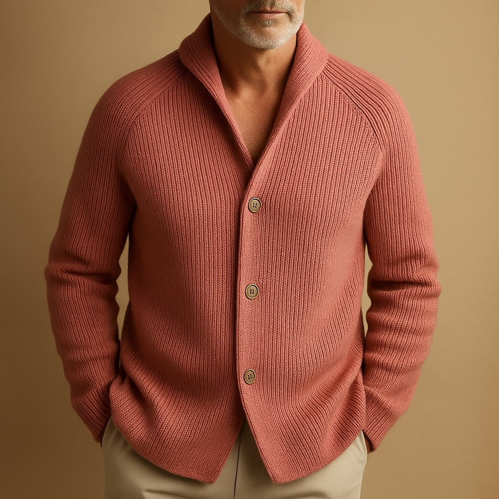 Corduroy Wool Cardigan For Men