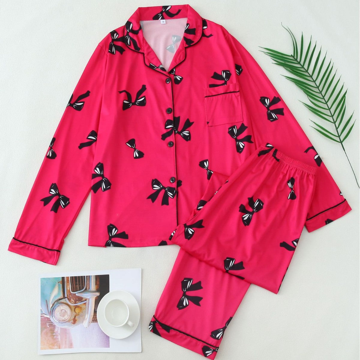 Comfy Long Sleeve Top and Pajama Set