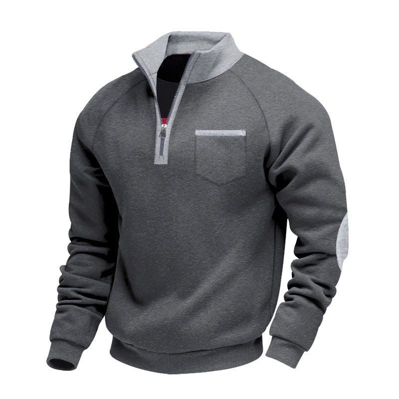 Men's fleece half-zip sweater