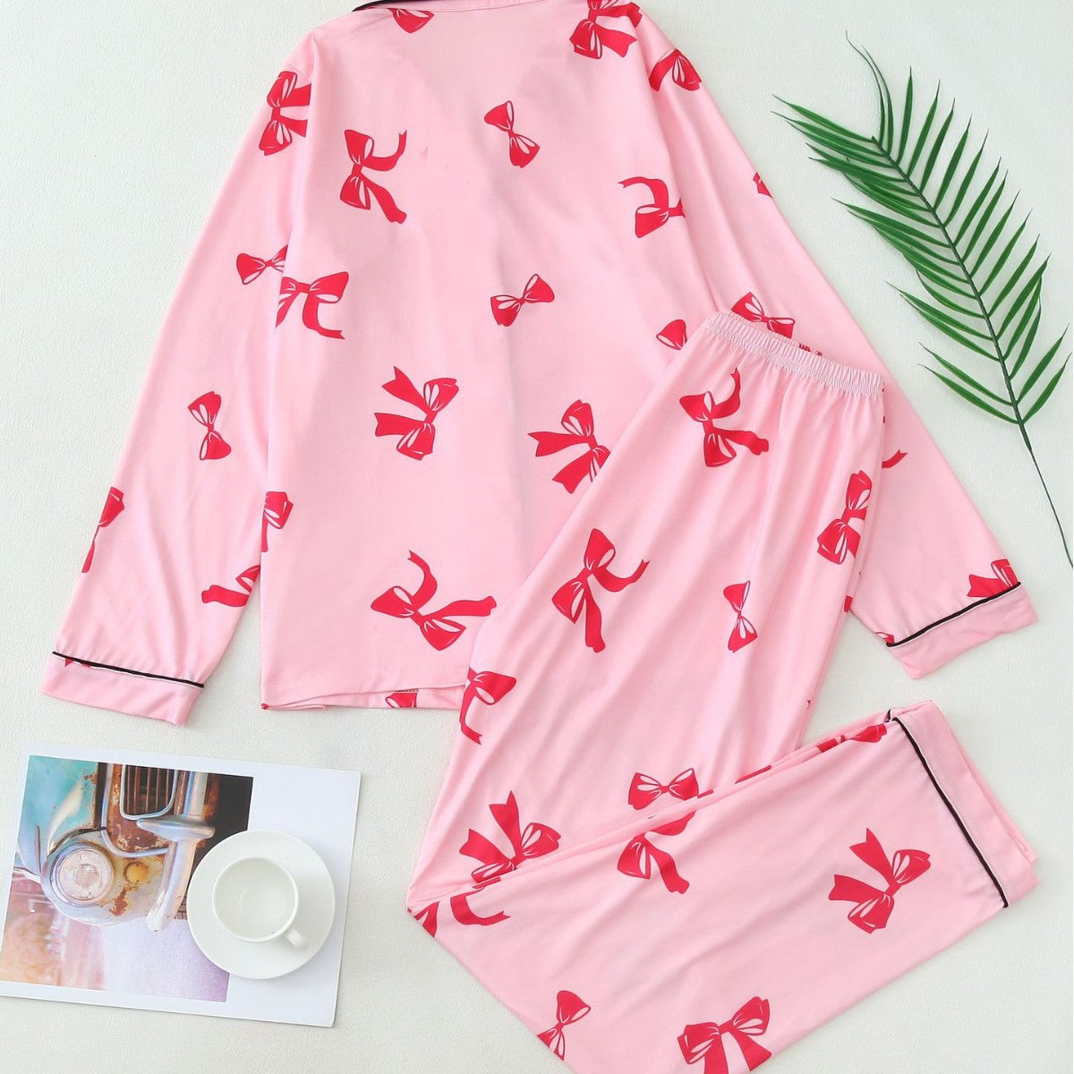 Comfy Long Sleeve Top and Pajama Set