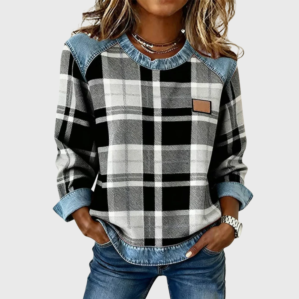 Patchwork Pullover Sweatshirt