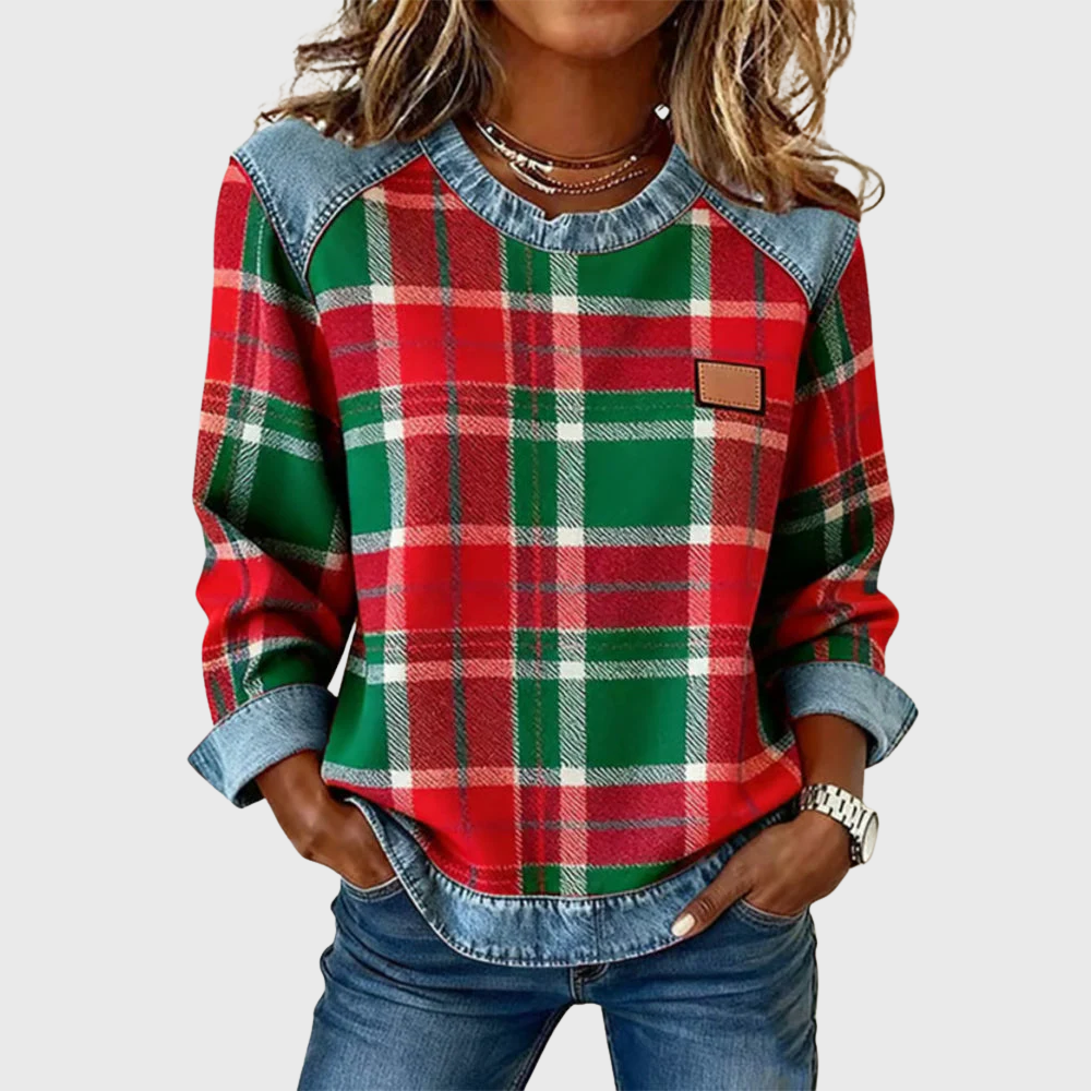 Patchwork Pullover Sweatshirt