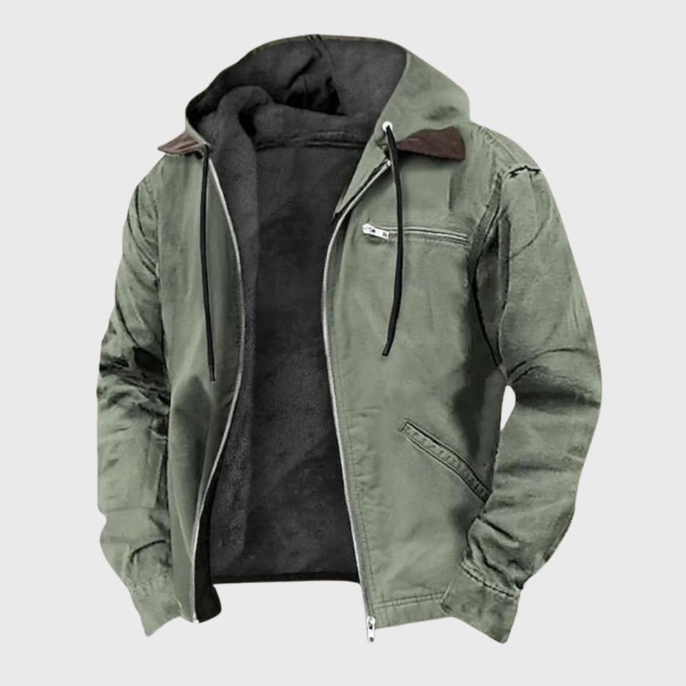 Nate | Zipper Hooded Jacket