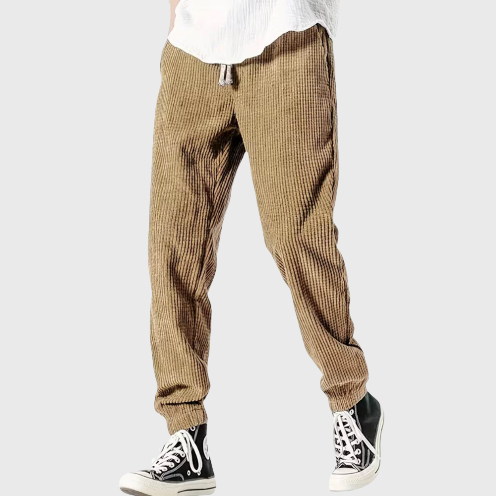 Corduroy Pants with Drawstring