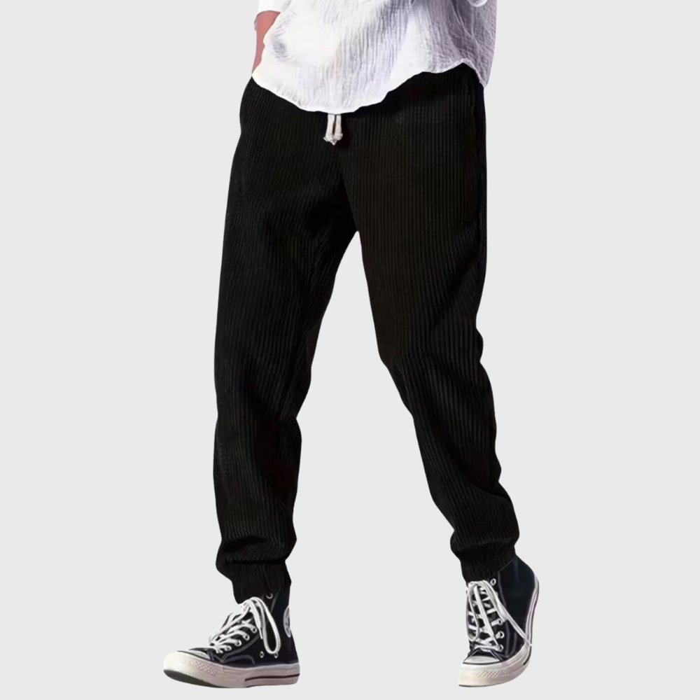 Corduroy Pants with Drawstring