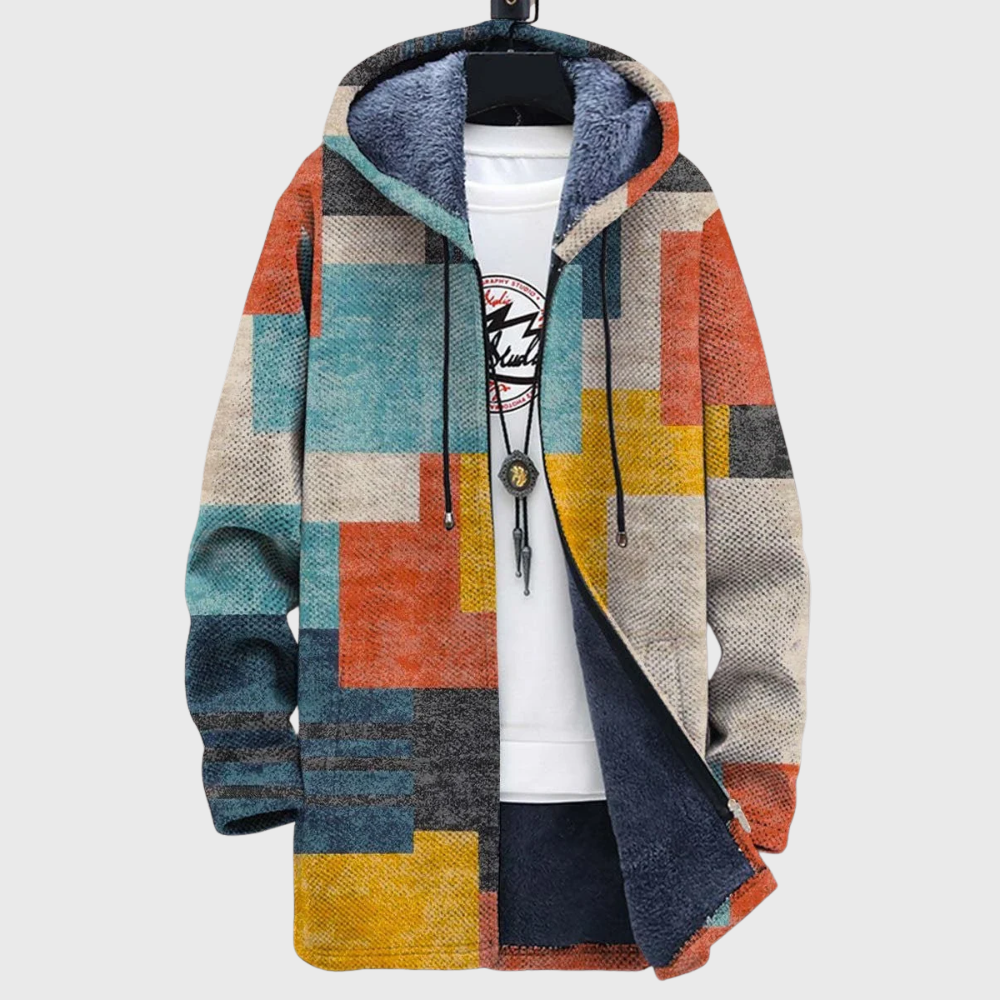 Luxury cardigan inspired by art