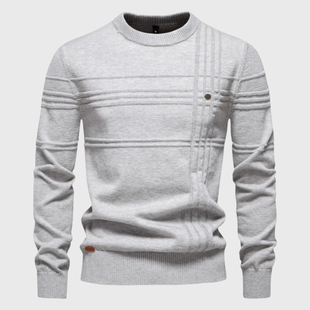 Men's Sweater With Stripe Design