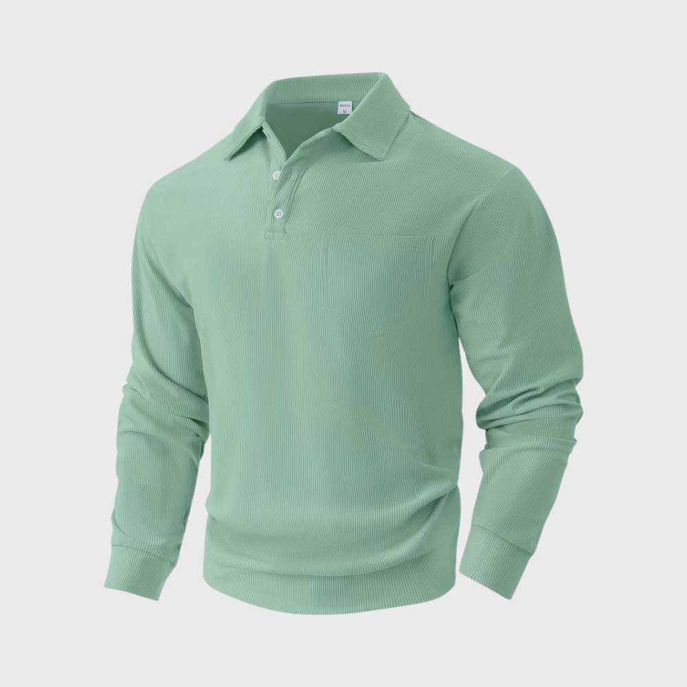 Long-Sleeve Cord Shirt with Collar