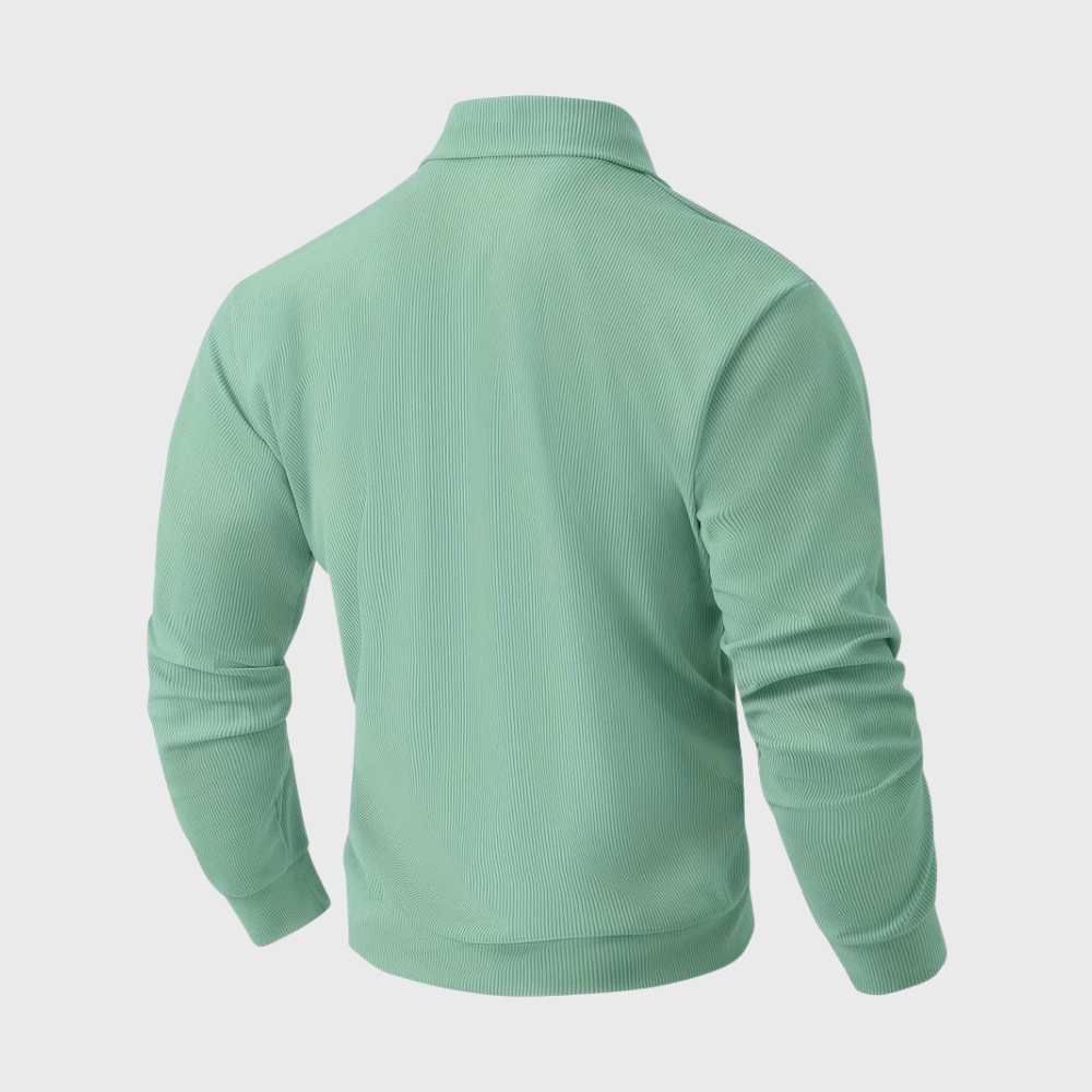 Long-Sleeve Cord Shirt with Collar