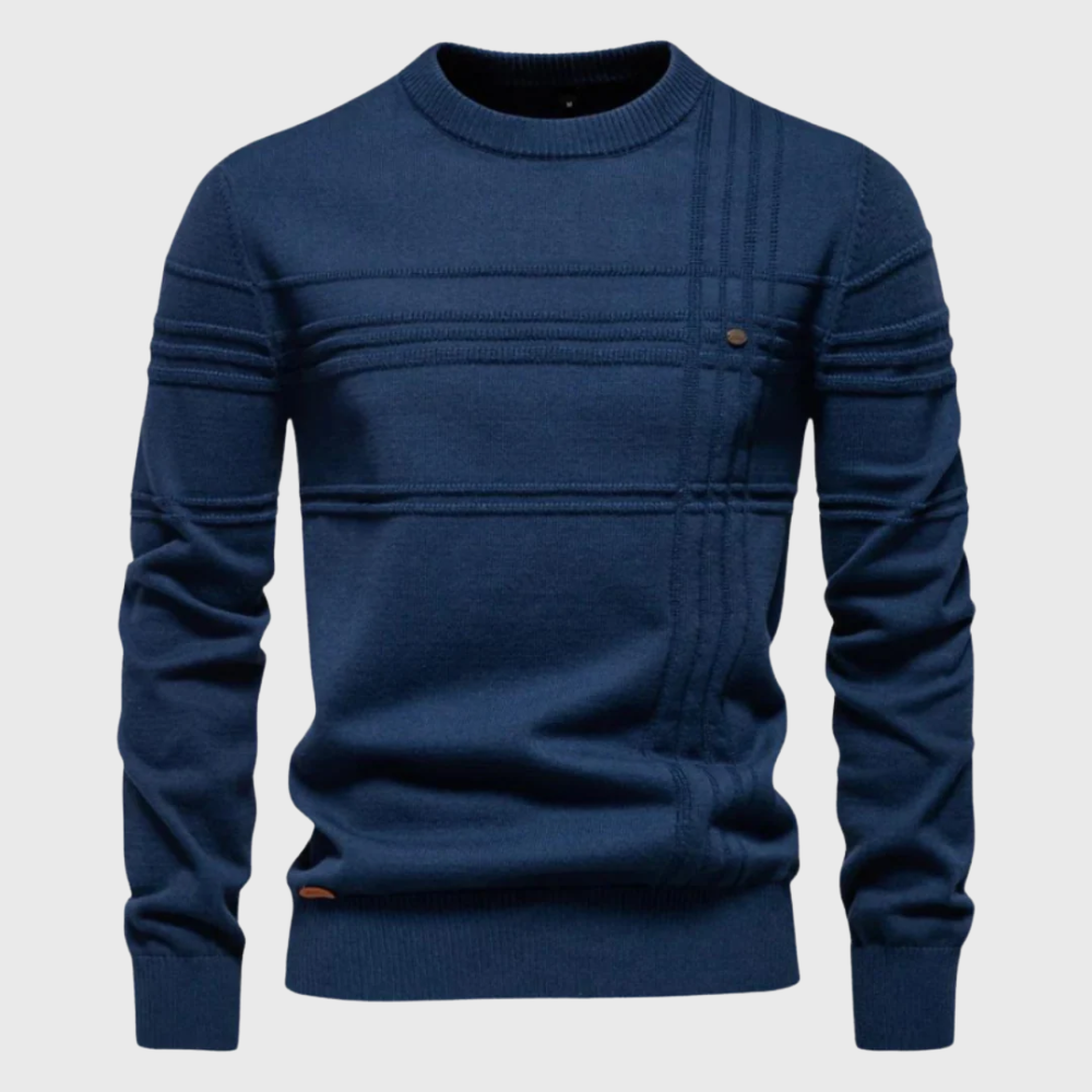 Men's Sweater With Stripe Design