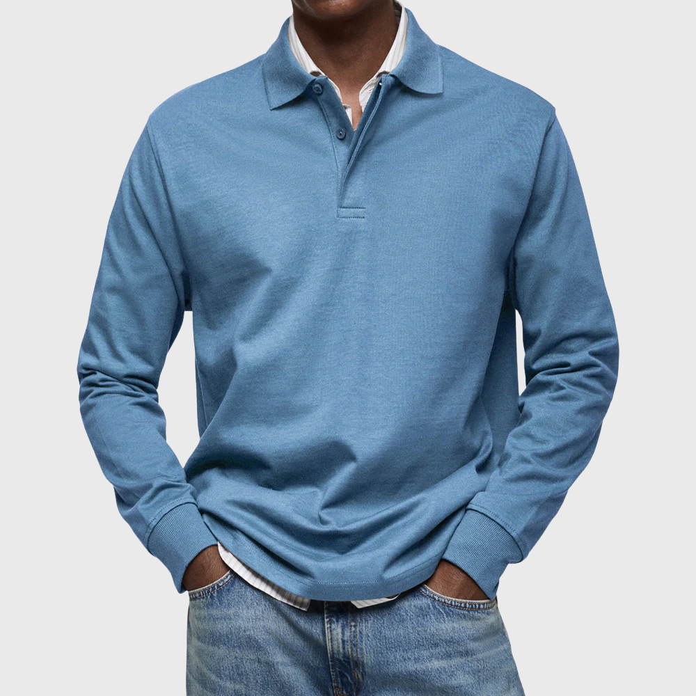 Long-Sleeved Polo Shirt