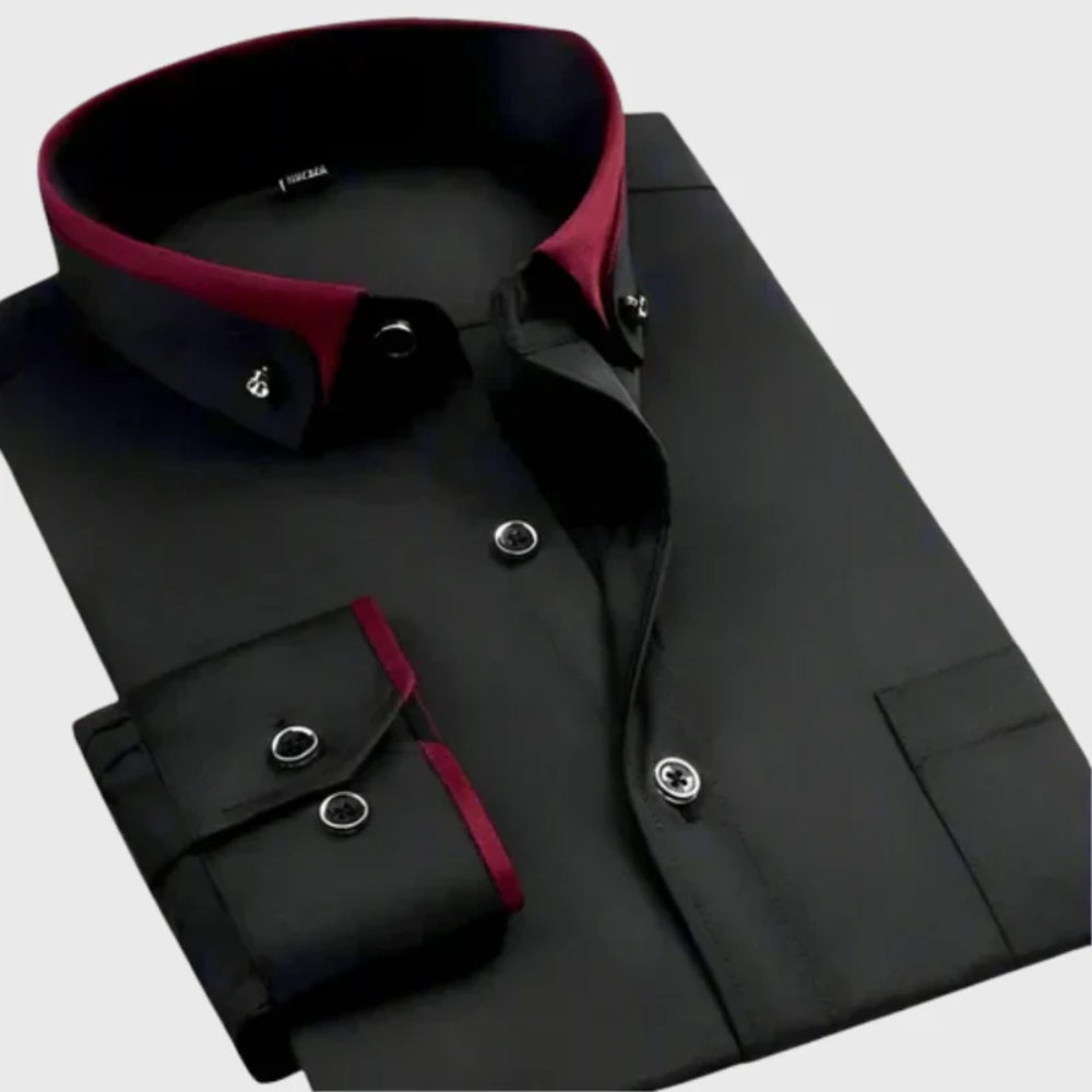 Classic cotton shirt with long sleeves
