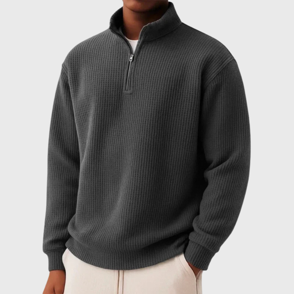 Essential Knit Quarter-Zip Pullover