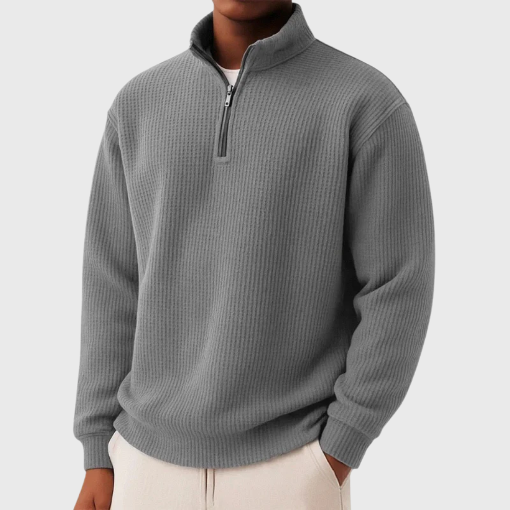 Essential Knit Quarter-Zip Pullover