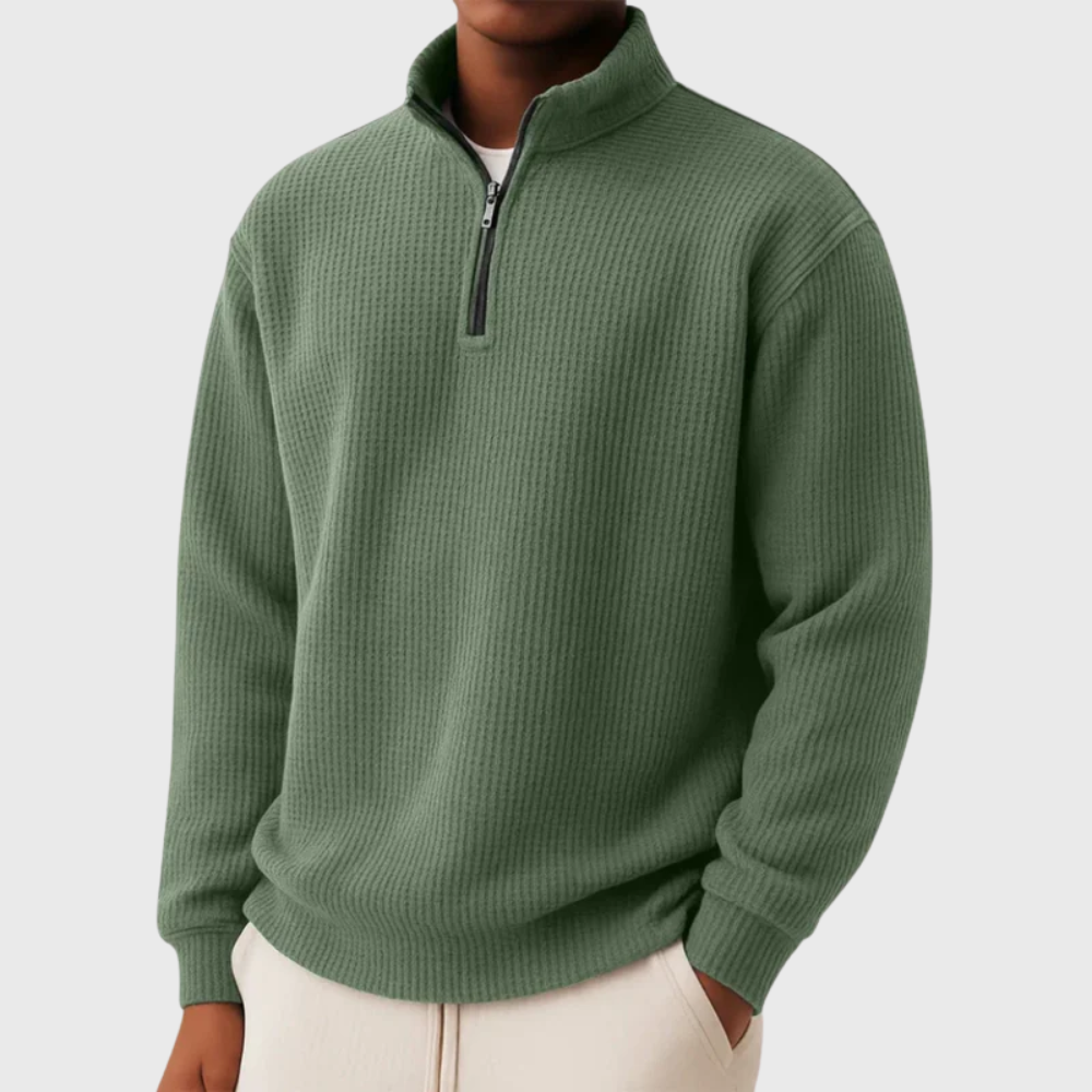 Essential Knit Quarter-Zip Pullover