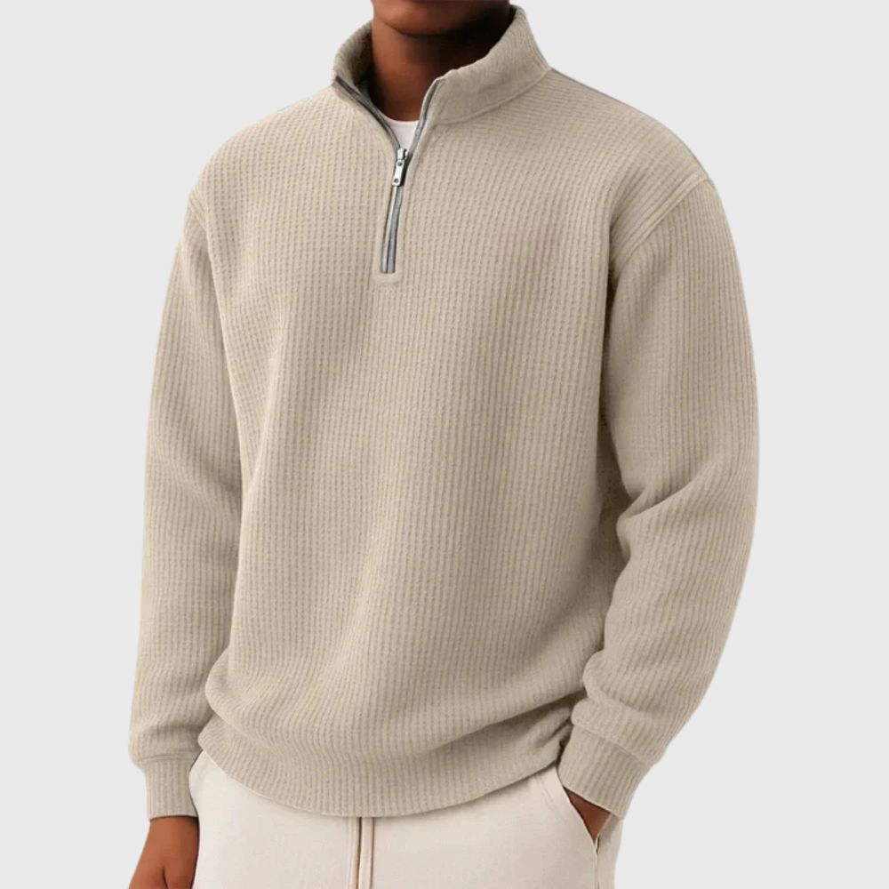 Essential Knit Quarter-Zip Pullover