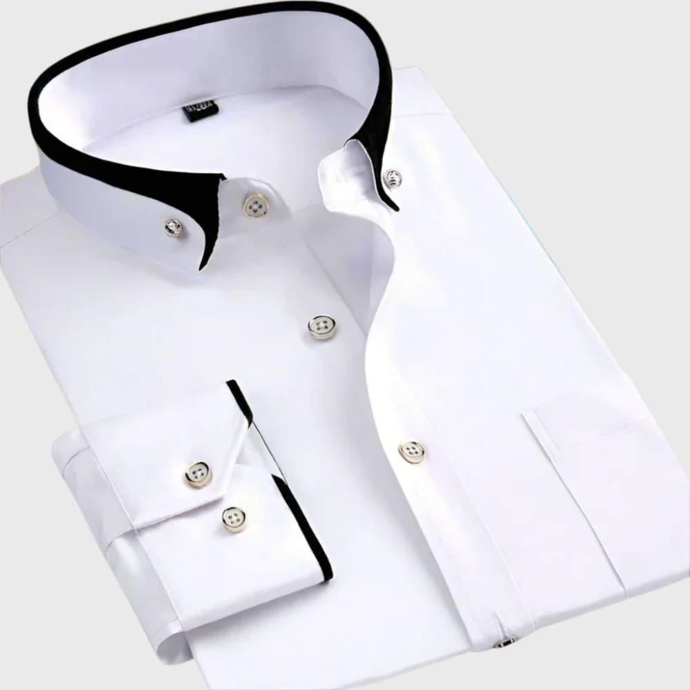Classic cotton shirt with long sleeves