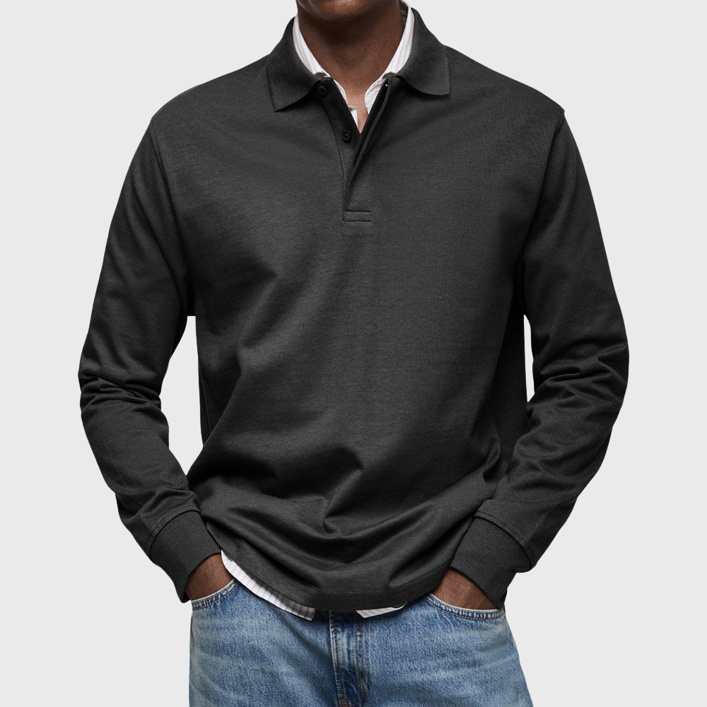 Long-Sleeved Polo Shirt